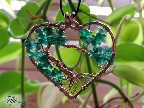 Fifth energy jewelry tree of life heart pendant unique gifts