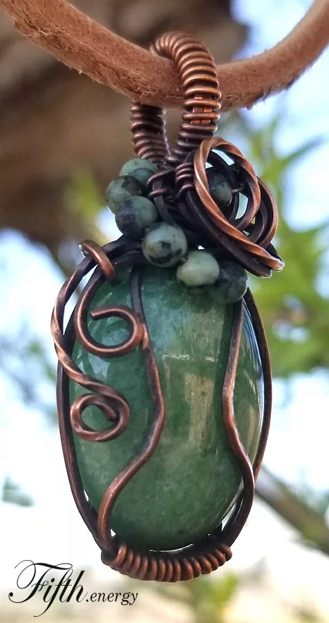 Fifth energy jewelry kambaba pendant unique gifts