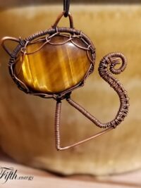 Fifth Energy Jewelry Tigers Eye Feline Pendant Unique Gifts