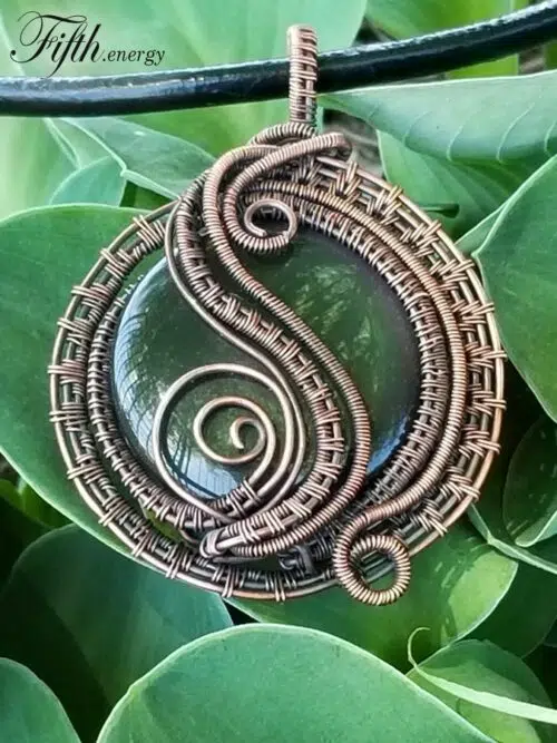 Fifth energy Rainbow Obsidian Pendant Necklace Jewlery