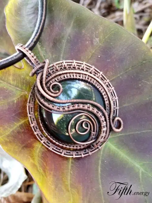 Fifth energy Rainbow Obsidian Pendant Necklace Jewlery
