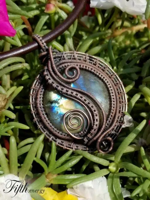 Labradorite Necklace Grade A Gemstone Fifth Energy