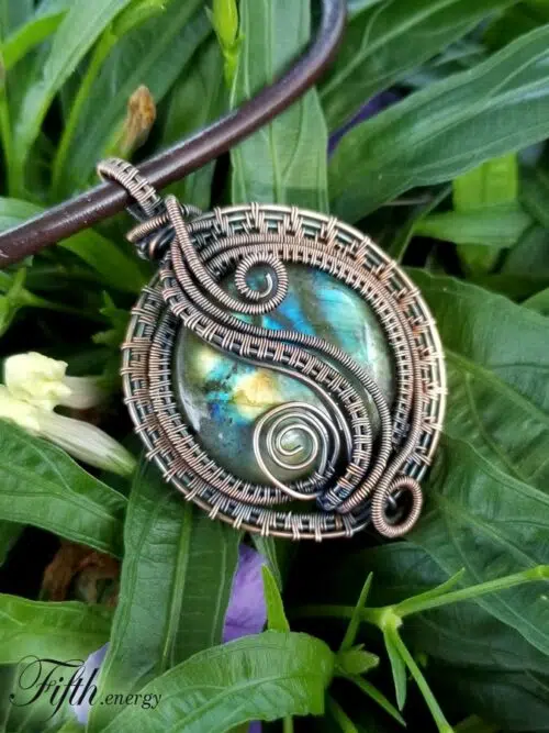 Labradorite Necklace Grade A Gemstone Fifth Energy