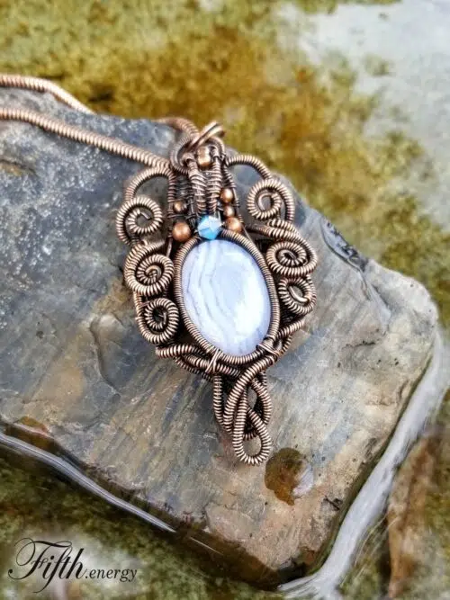 Blue Lace Agate Necklace