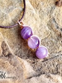 Natural Amethyst Drop Pendant Necklace Fifth Energy Jewelry