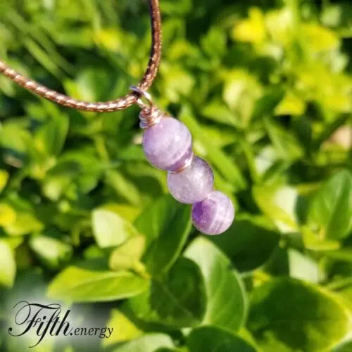Natural Amethyst Drop Pendant Necklace Fifth Energy Jewelry