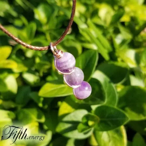 Natural Amethyst Drop Pendant Necklace Fifth Energy Jewelry