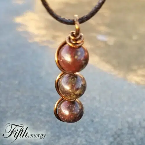 Dragons Blood Drop Pendant Necklace Fifth Energy Jewelry