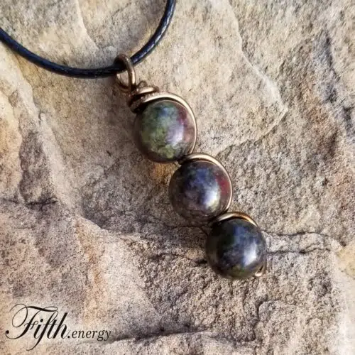Dragons Blood Jasper Drop Pendant Necklace Fifth Energy Jewelry