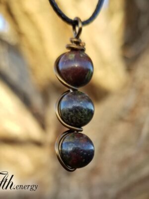 Dragons Blood Drop Pendant Necklace Fifth Energy Jewelry