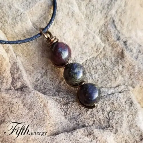Dragons Blood Drop Pendant Necklace Fifth Energy Jewelry