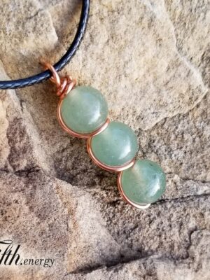 Green Aventurine Drop Pendant Necklace Fifth Energy Jewelry