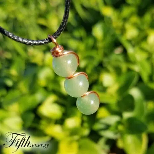 Green Aventurine Drop Pendant Necklace Fifth Energy Jewelry