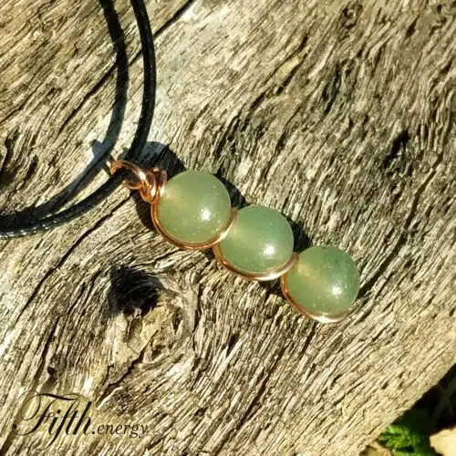 Green Aventurine Drop Pendant Necklace Fifth Energy Jewelry