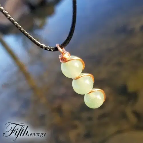 Green Aventurine Drop Pendant Necklace Fifth Energy Jewelry