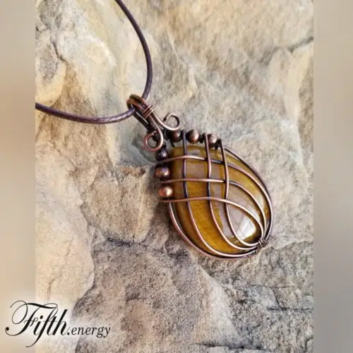 Tigers Eye Pendant Necklace Fifth Energy Jewelry