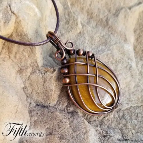 Tigers Eye Pendant Necklace Fifth Energy Jewelry