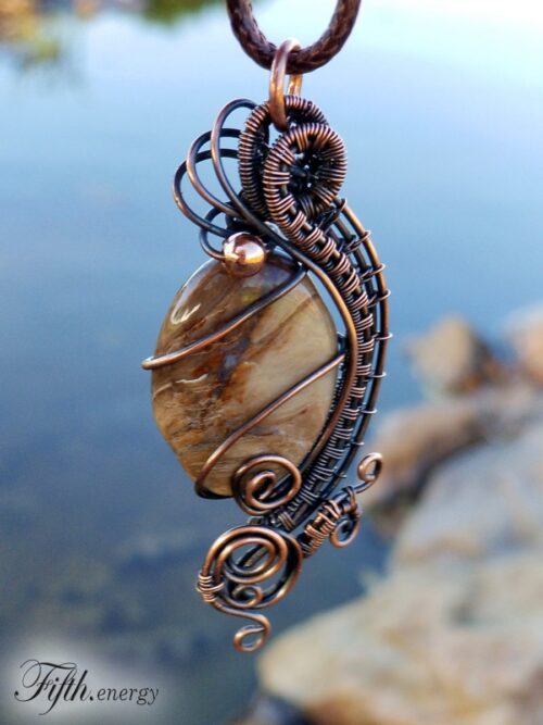 Petrified necklace fifth energy jewelry