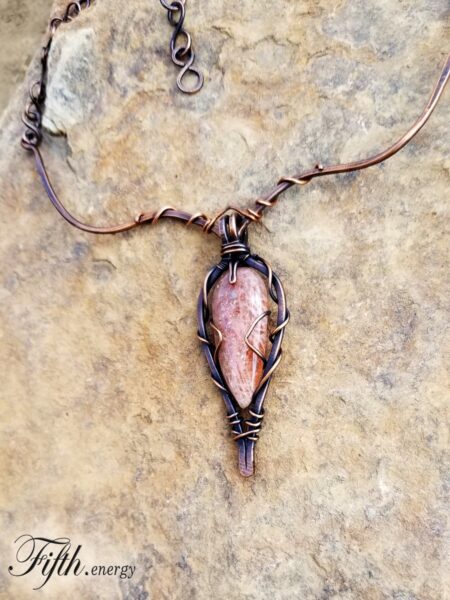 Enchanting Sunstone Choker Necklace Fifth Energy Jewelry fifth.energy