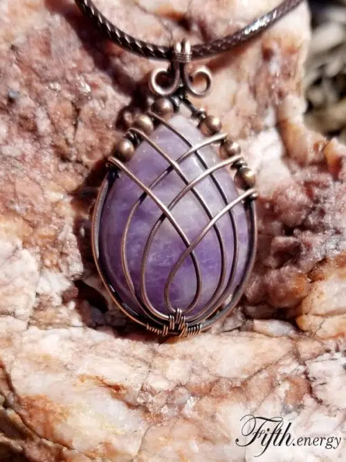 Amethyst Necklace Fifth Energy