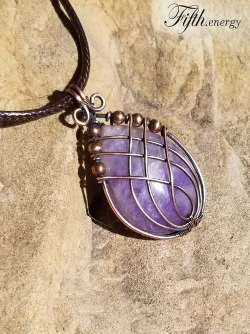 Amethyst Necklace Fifth Energy