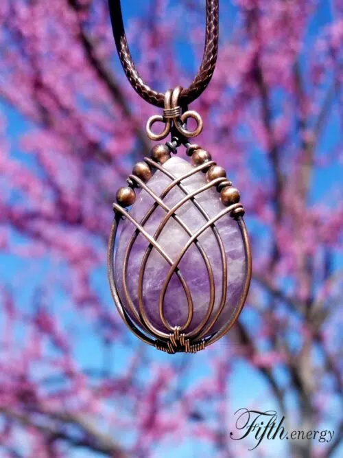 Amethyst Necklace Fifth Energy