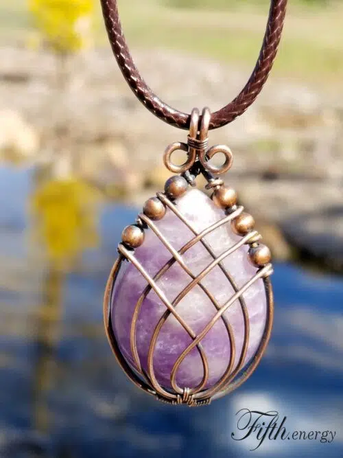 Amethyst Necklace Fifth Energy