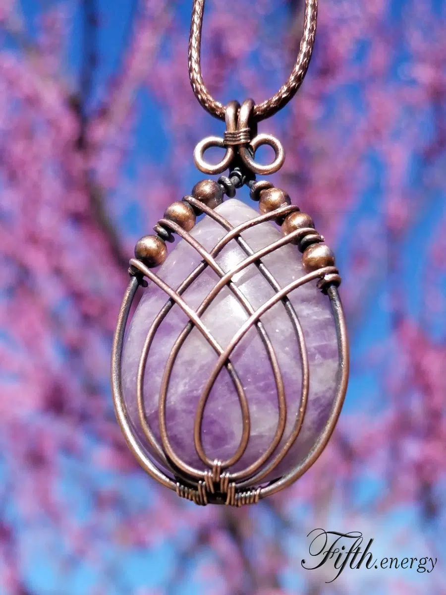 Amethyst Necklace Fifth Energy