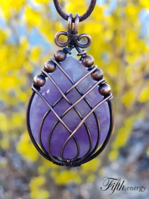 Amethyst Necklace Fifth Energy