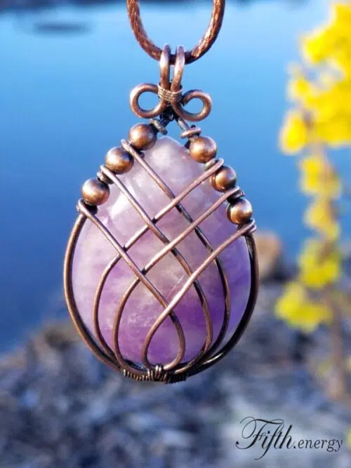 Amethyst Necklace Fifth Energy