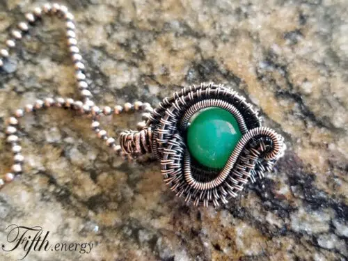 Fifth Energy Jewelry Peacock Agate Necklace
