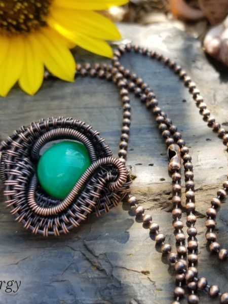 Fifth Energy Jewelry Peacock Agate Necklace