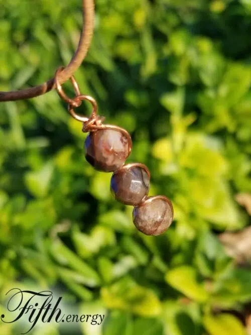 Fossilized Wood Drop Pendant Petrified Wood Drop Pendant Necklace Fifth Energy Jewelry