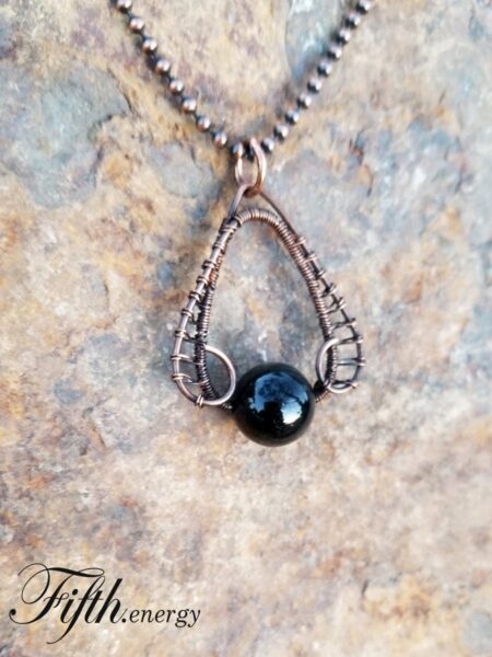 Rainbow Obsidian Copper Necklace Fifth Energy Jewelry