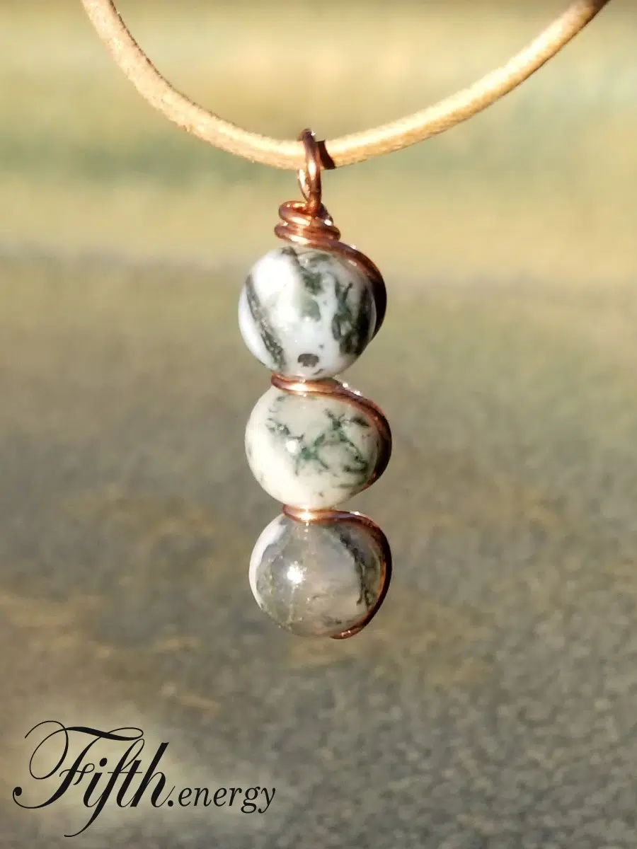 Tree Agate Pendant Necklace Fifth Energy Jewelry