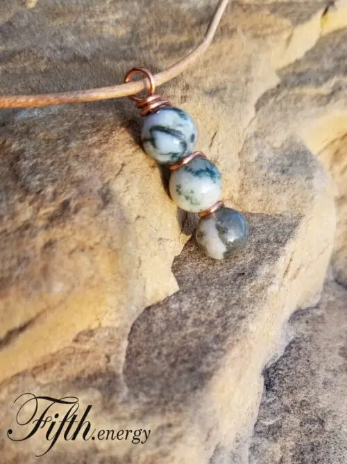 Tree Agate Pendant Necklace Fifth Energy Jewelry