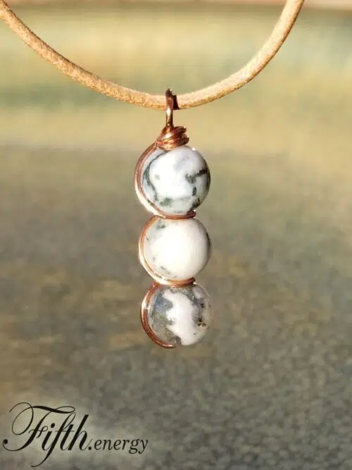 Tree Agate Pendant Necklace Fifth Energy Jewelry