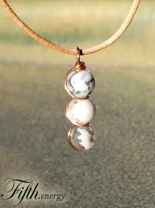 Tree Agate Pendant Necklace Fifth Energy Jewelry