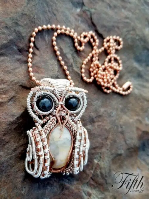 Snow Owl Necklace Fifth Energy Jewelry