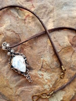 Twisted Heart Moonstone Necklace Fifth Energy Jewelry 1