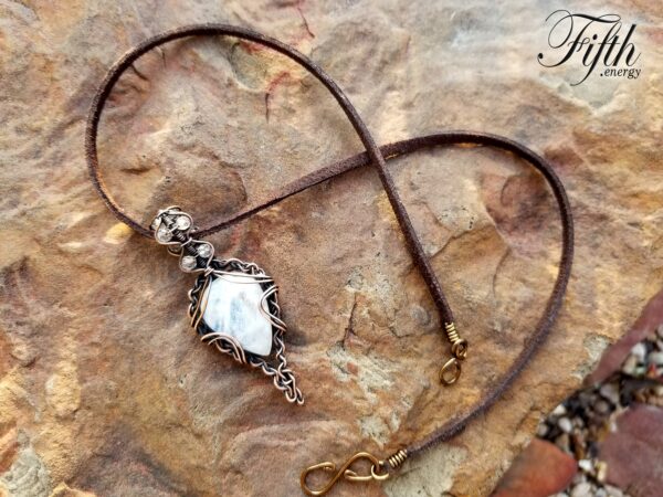 Twisted Heart Moonstone Necklace Fifth Energy Jewelry 1