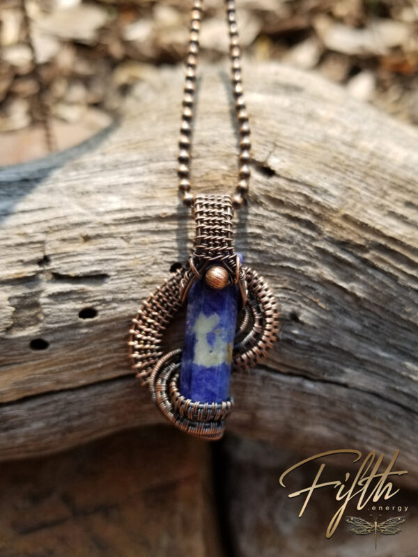 Sodalite point pendant fifth energy jewelry