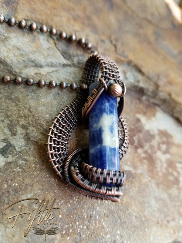 Sodalite point pendant fifth energy jewelry