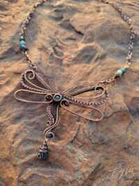 Dragonfly Choker with Apatite Fifth Energy Jewelry