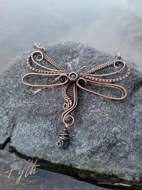Dragonfly Choker with Apatite Fifth Energy Jewelry
