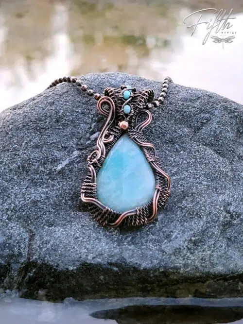 Amazonite in Copper Fifth Energy Jewelry
