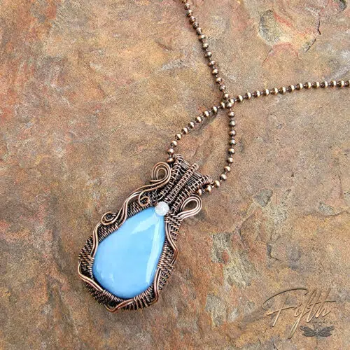 Blue Opal in Copper Fifth Energy Jewelry