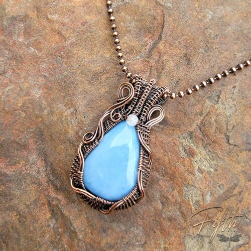 Blue Opal in Copper Fifth Energy Jewelry