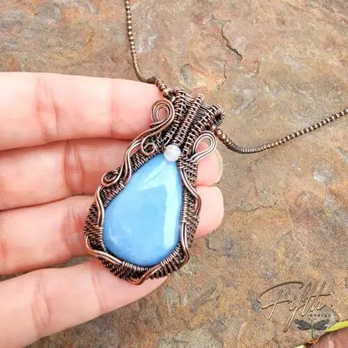 Blue Opal in Copper Fifth Energy Jewelry