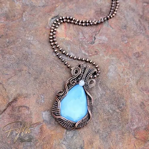 Blue Opal in Copper Fifth Energy Jewelry